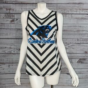 NWT Carolina Panthers white chevron tank top size teen large